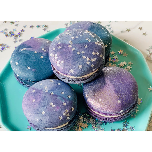Milky Way Galaxy Macaron-Trophy Cupcakes