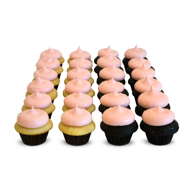 2 Dozen Pink Party Minis-Trophy Cupcakes
