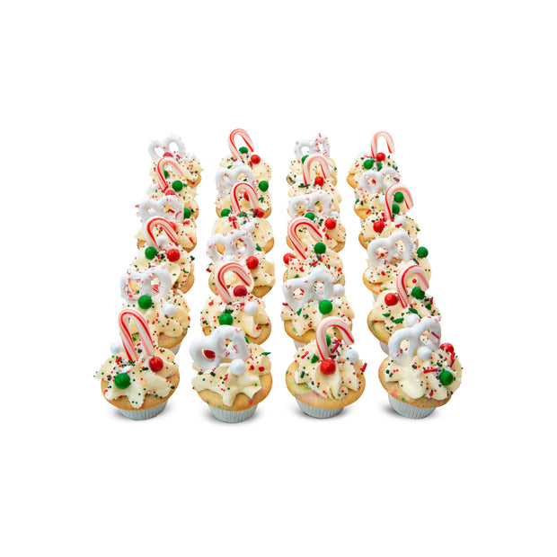 2 Dozen Holiday Yumfetti Minis-Trophy Cupcakes