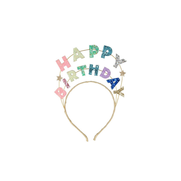 Glitter Happy Birthday Headband
