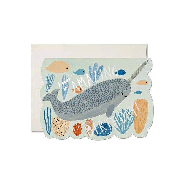 Amazing Narwhal Birthday Card