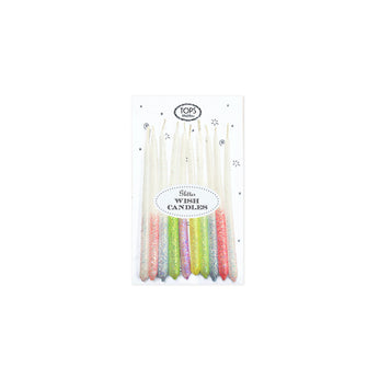 4" Glitter Wish Candles - Multi Color-Trophy Cupcakes