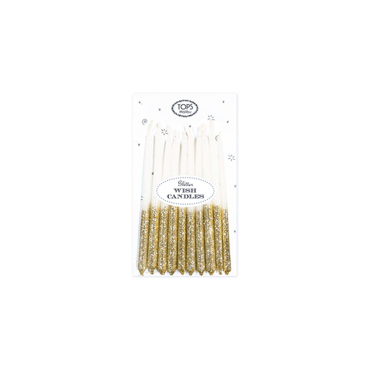 4" Glitter Wish Candles - Gold-Trophy Cupcakes