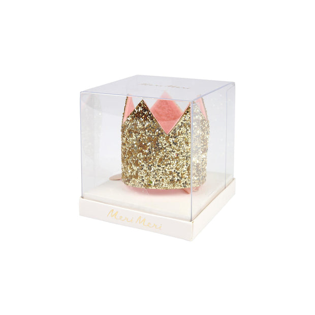 Fancy Gold Glitter Crown hair clip