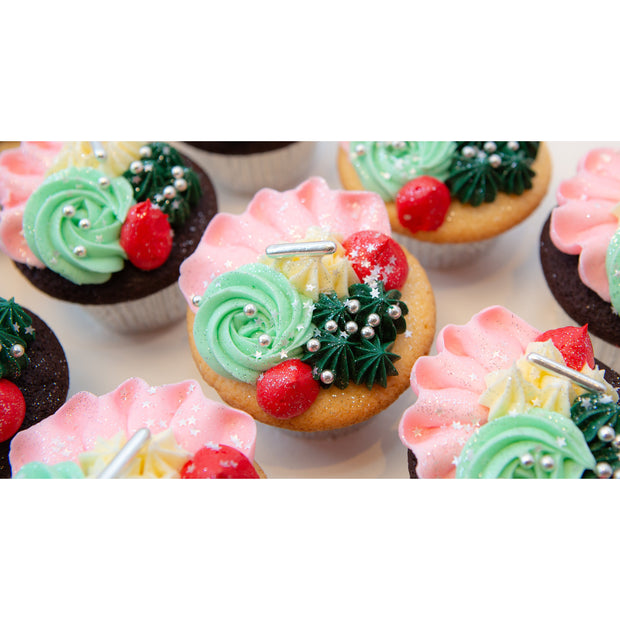 Colorful Holiday Dozen-Trophy Cupcakes
