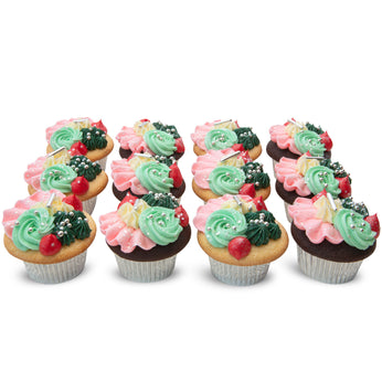 Colorful Holiday Dozen-Trophy Cupcakes
