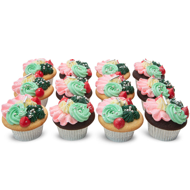 Colorful Holiday Dozen-Trophy Cupcakes