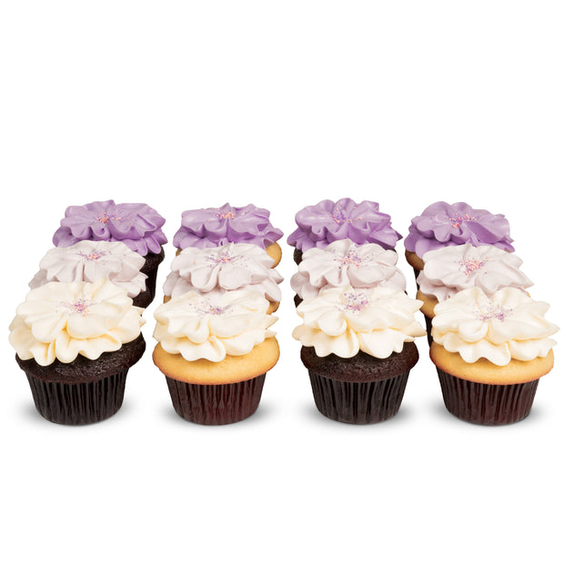 Lavender Flowers Dozen-Trophy Cupcakes