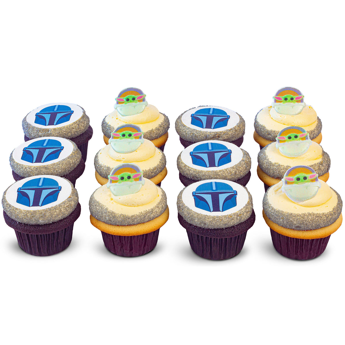 Mandalorian Dozen-Trophy Cupcakes