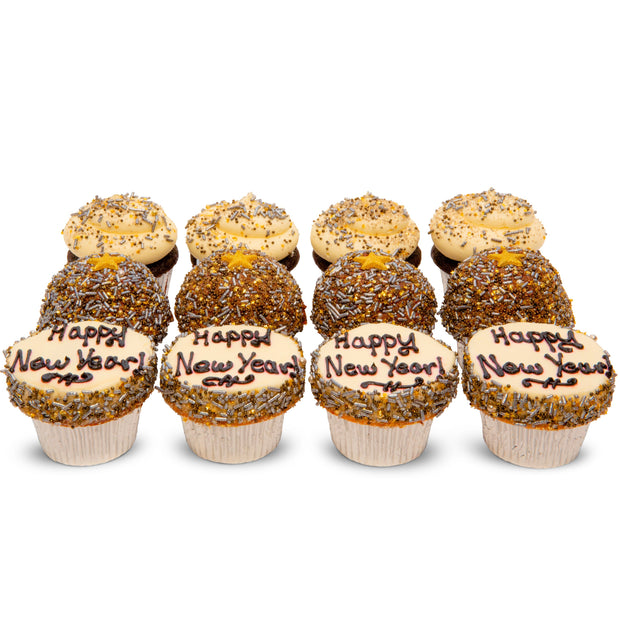 New Year’s Eve Dozen-Trophy Cupcakes