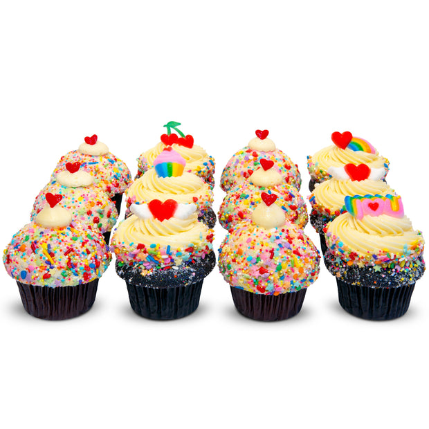 Rainbow Love Dozen-Trophy Cupcakes