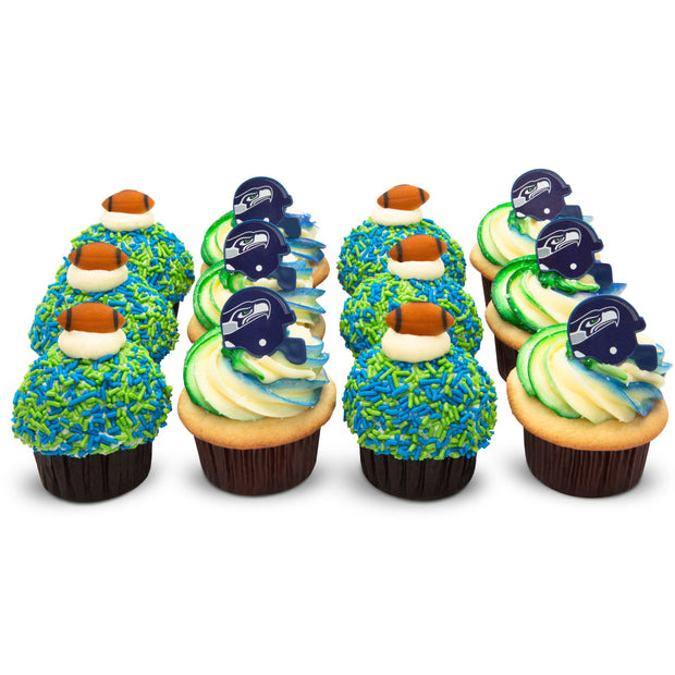 Seahawks Dozen-Trophy Cupcakes