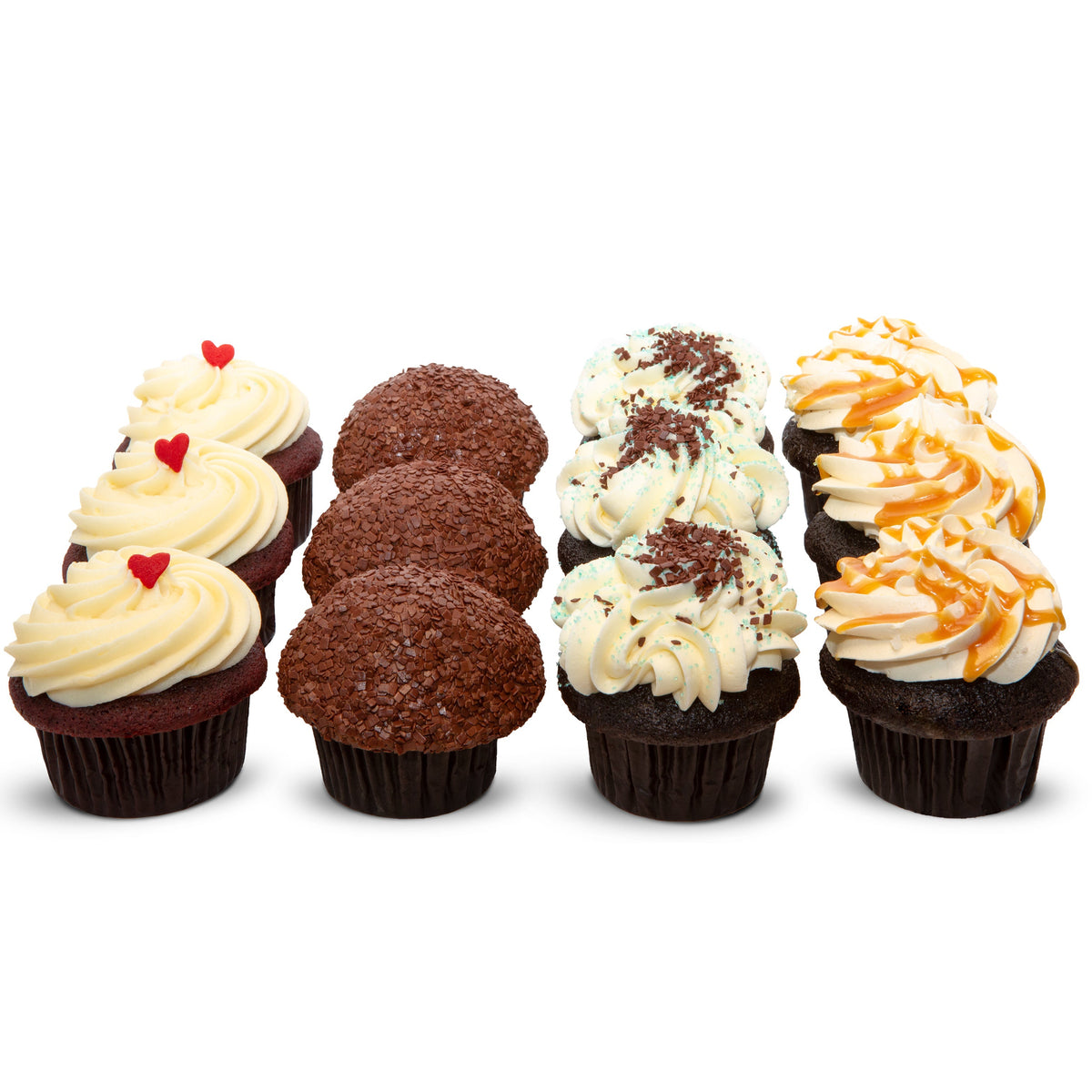 A dozen of Trophy's most-loved cupcakes in an assortment of flavors