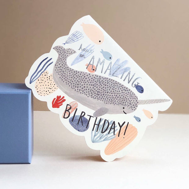 Amazing Narwhal Birthday Card